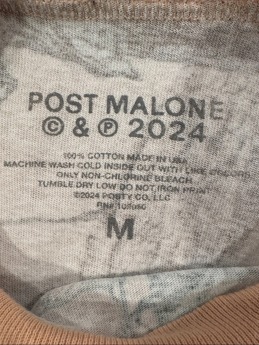 Post Malone Posty Co F-1 Trillion Tan Multi Camo Long Sleeve Tee Size M
